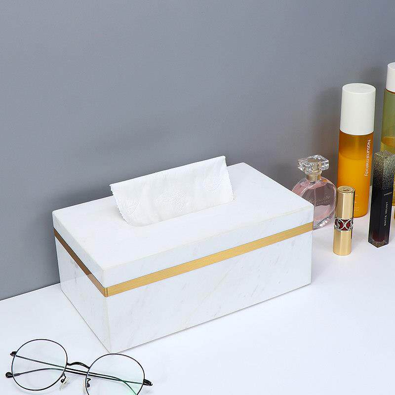 宝边字派天然大纸巾盒客厅轻奢AHR高档理金设计感北欧i石ns桌面抽