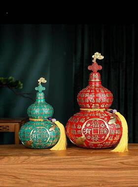 全铜葫芦摆TZD福禄件福公禄吉祥百福开葫芦厅办室客业乔迁工艺高