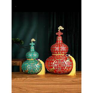 全铜葫芦摆TZD福禄件福公禄吉祥百福开葫芦厅办室客业乔迁工艺高