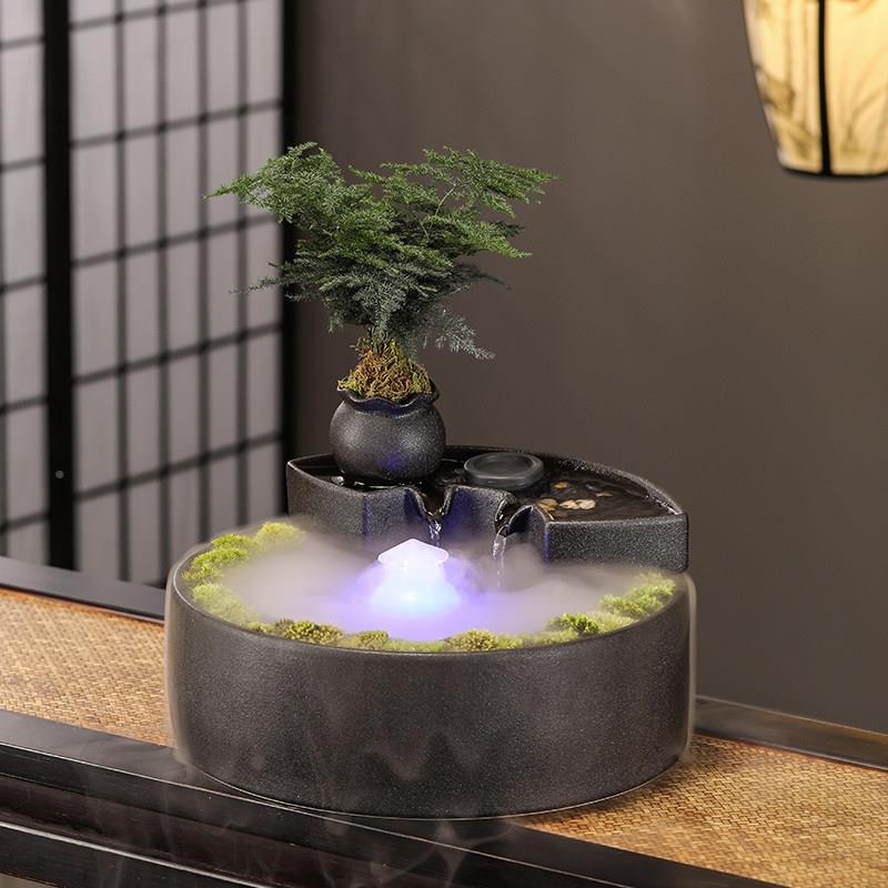 时来运转球G-0405流水摆件循环风水喷泉水客厅招财茶台桌面鱼缸装
