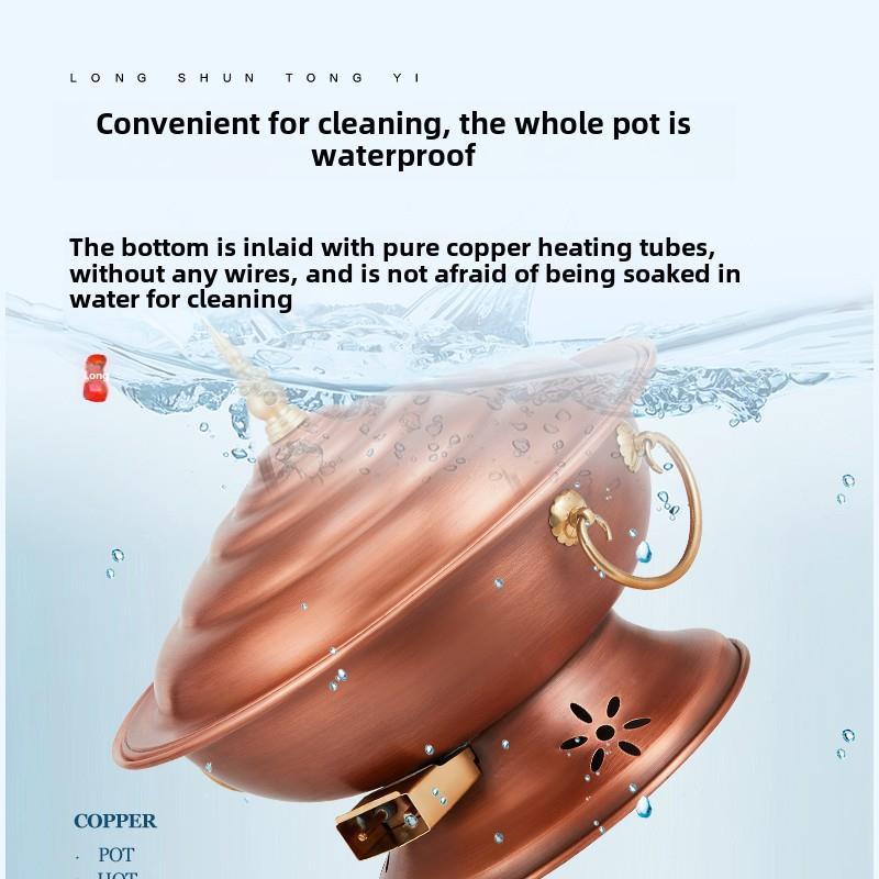 龙顺艺插锅纯铜家用专铜用铜铜VXP火火锅火锅锅