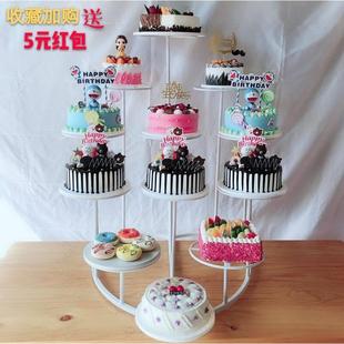 日架欧1886式 创多意心形铁艺六层八层十层蛋糕层婚庆婚礼生糕点展