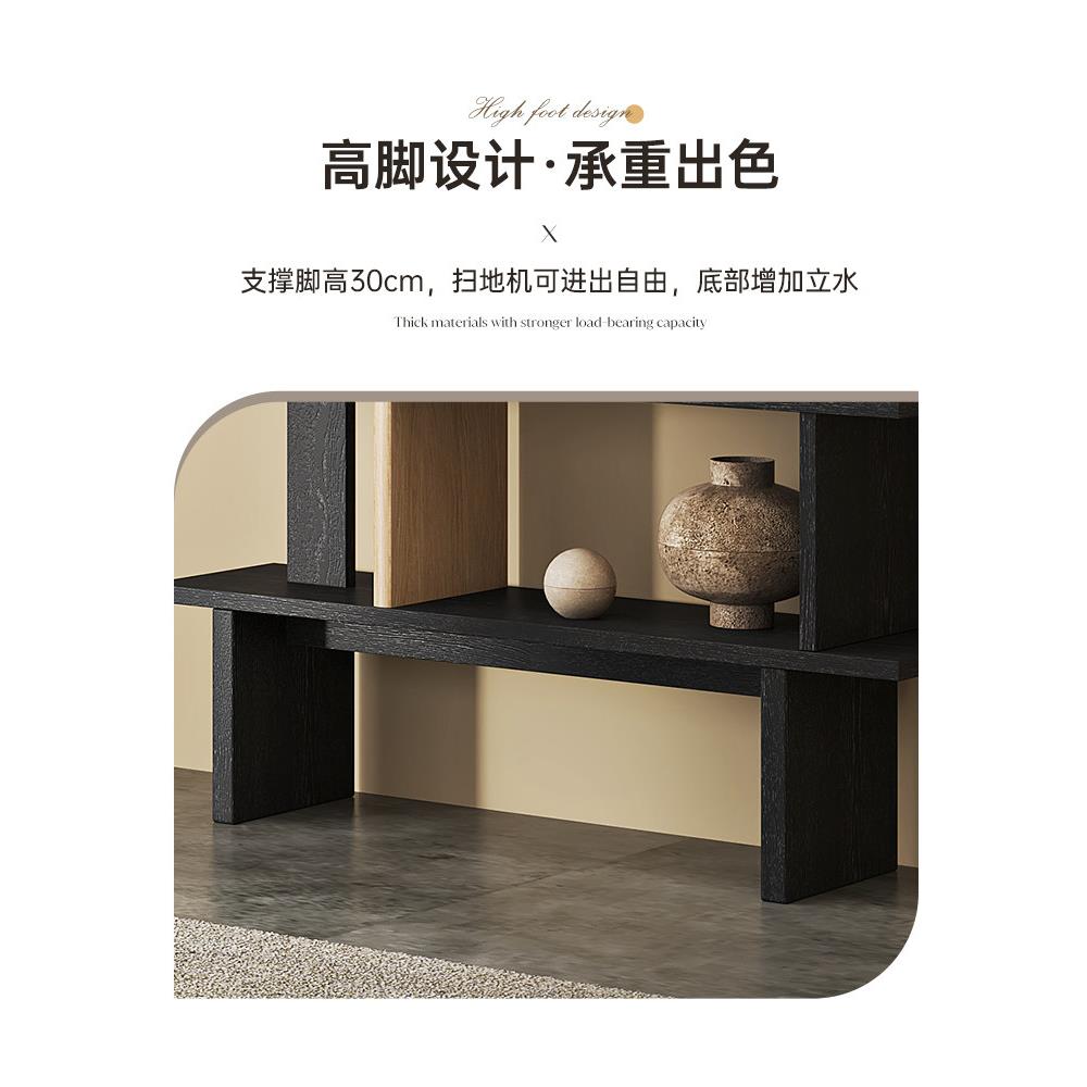 实Sja4木阅客书架落地置物架厅展示收纳读架靠墙整面墙书柜合玄关