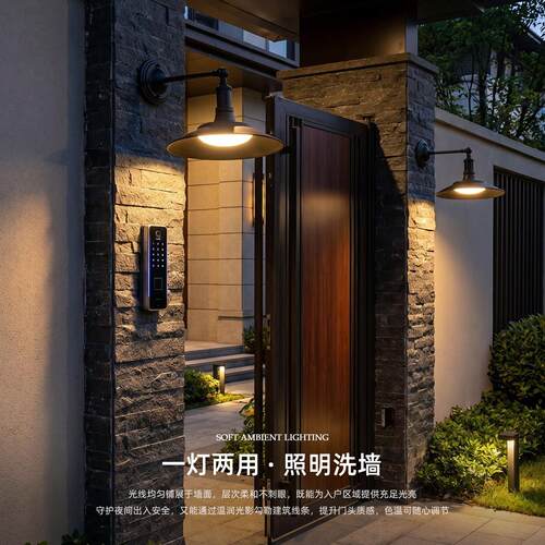 墙门头灯入户大门室外壁灯防水墅院灯户外大门别口灯202庭6新款