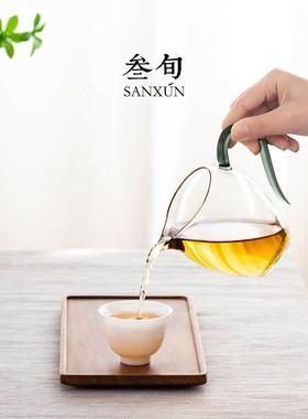 HLR高海档玻璃公茶杯道加厚耐热匀杯家用分茶器茶泡功夫茶具配件