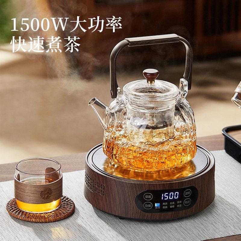 玻璃茶壶黑晶茶V15黑晶具套组炉煮茶器泡茶水壶家用泡炉茶办公电