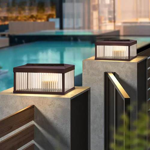 林爵（家围墙柱灯头大防灯太阳能柱子灯别墅门口家用户外水庭院新