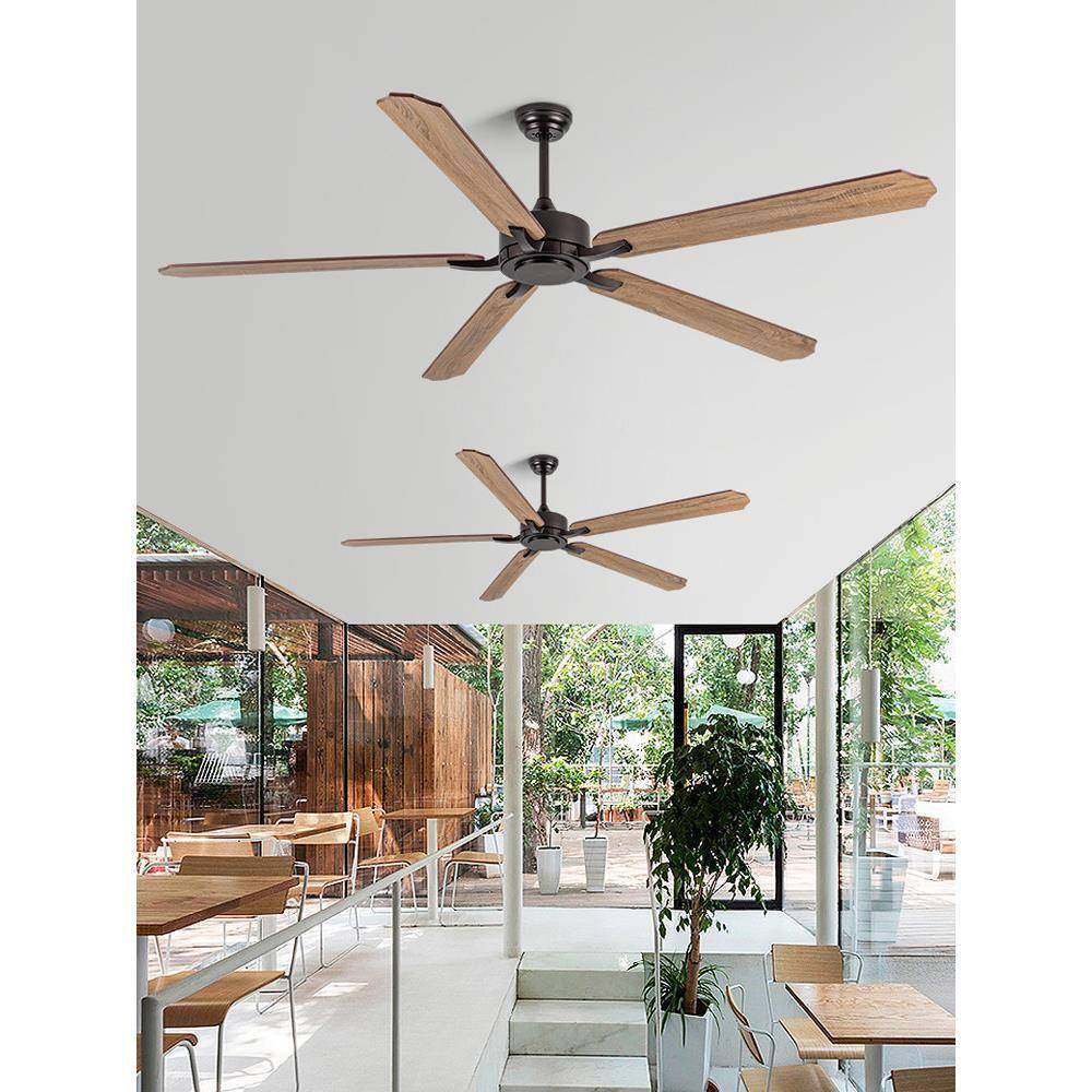 76频寸大力风风扇灯工业用家用客厅吊扇GIA灯大尺寸变静音无灯吊