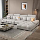 府沙补政贴劳伦斯发客厅205新款 极简小户56551型真皮沙2发头 意式