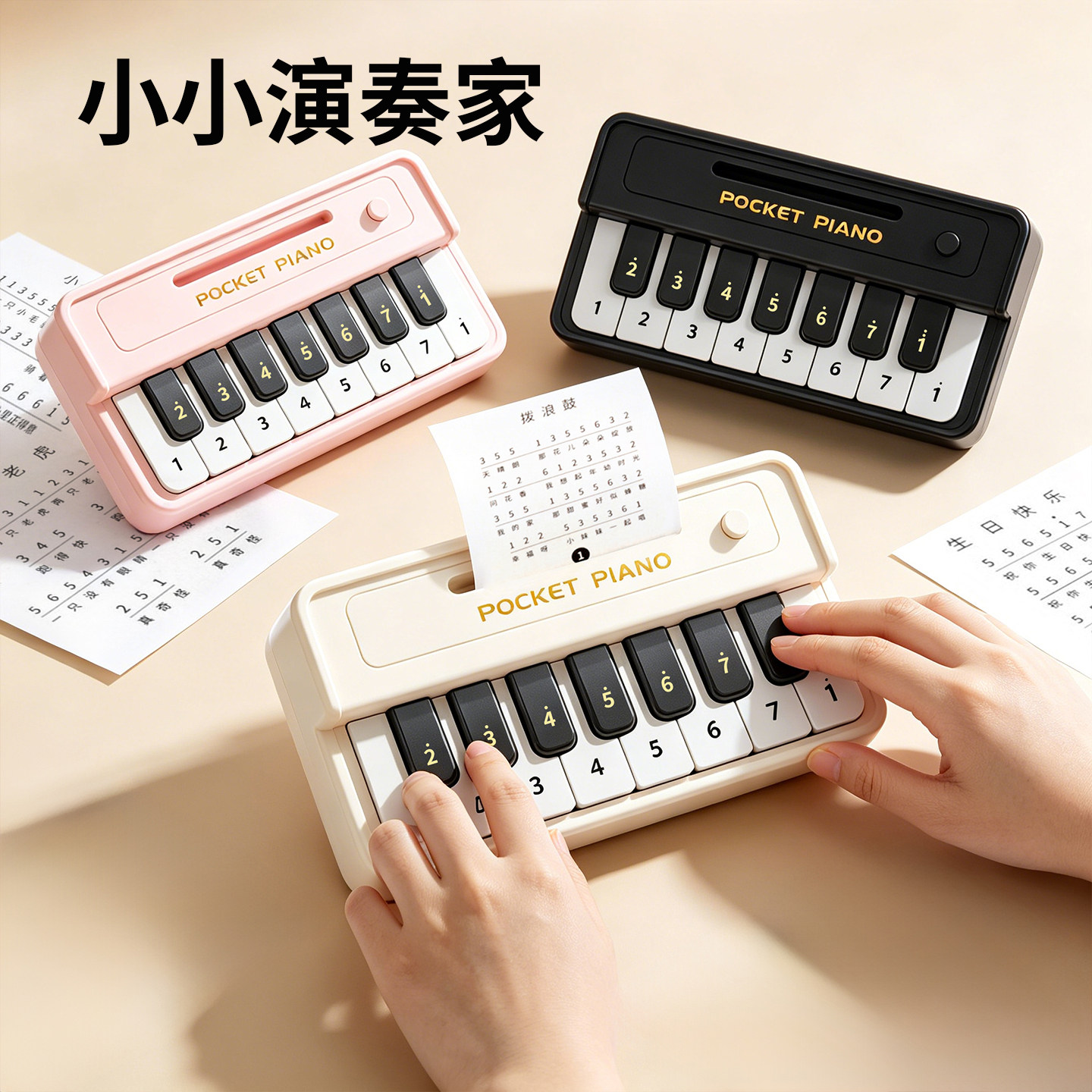电子琴儿童玩具男女孩口袋迷你入门小钢琴可弹奏乐器宝宝音乐键盘