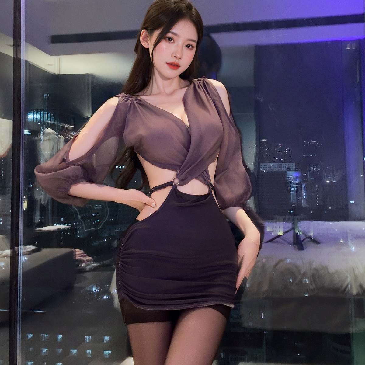 性感睡衣御姐透视包臂裙夜店秘书套装情趣内衣诱惑qq衣物趣味高级