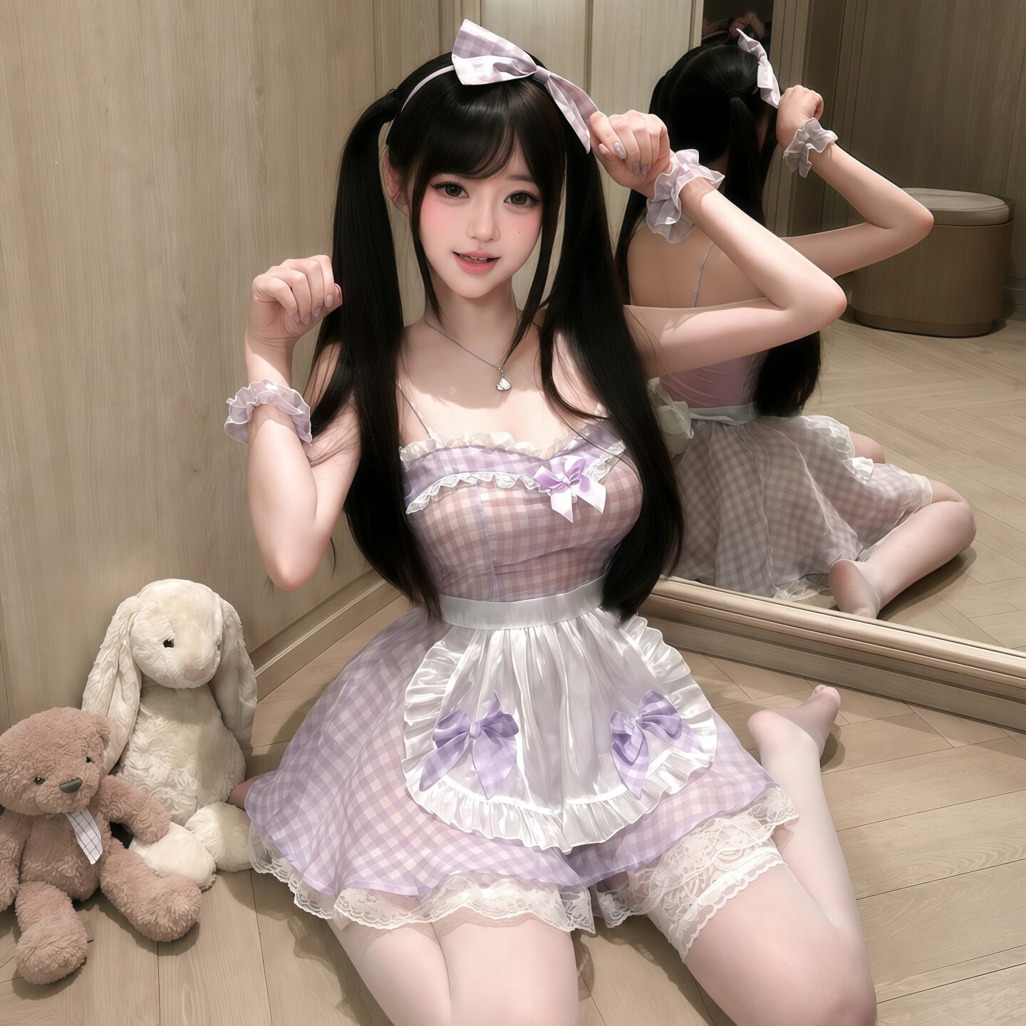 【甜欲女仆】原创新款可爱格子裙纯欲女佣制服套装性感qqny禁欲系