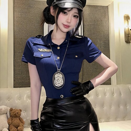 性感教官制服COS睡裙套装