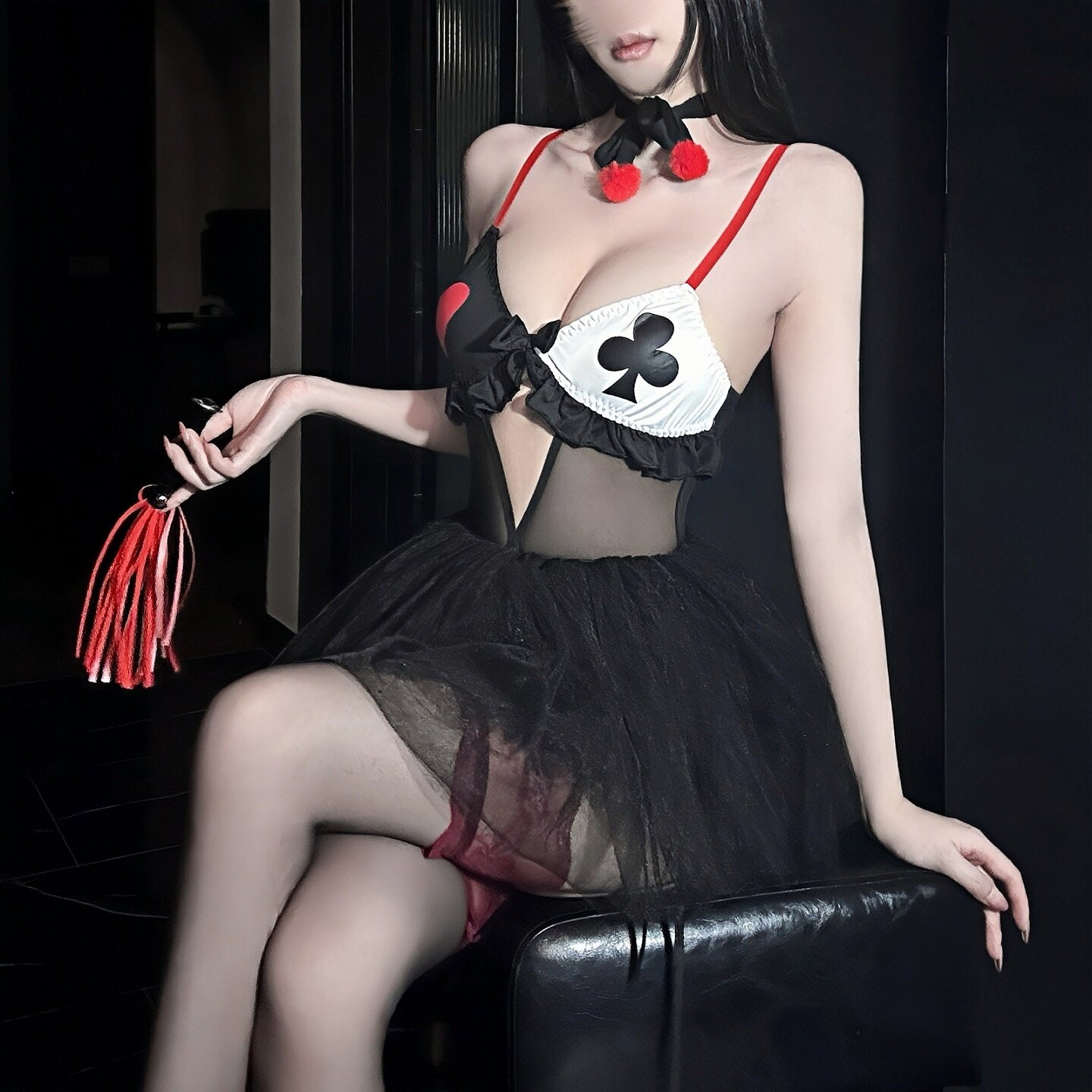 性感内衣兔女郎制服网纱扑克透视免脱连体衣睡衣套装趣味qqny纯欲