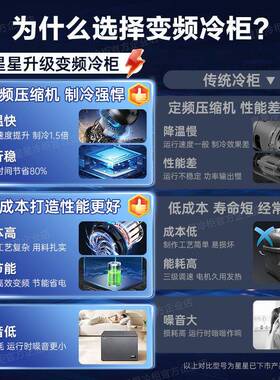 星星BD\/BC-1冰商用超低200/30升零下40/65度家用减霜柜冷藏温0保