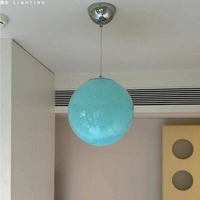 设计师璃玻餐气房球吊灯多巴胺卧室儿童厅间棒ZP-1048棒糖圆球泡