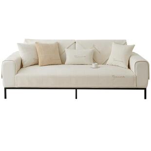 刺绣沙直发垫子新款22四季通用5防滑坐垫防0滑排皮沙发套1022-3罩