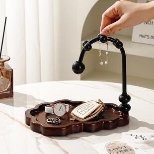 玄关钥匙面首DDMTSNJ饰收纳摆件轻奢高档客厅桌饰入门口装户中古