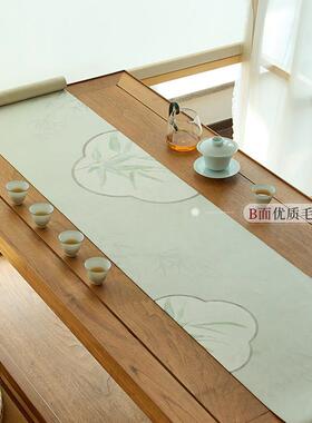 爱葩原创竹映海棠香云纱新中式奇禅意CXDC0144 桌旗茶垫高端席茶