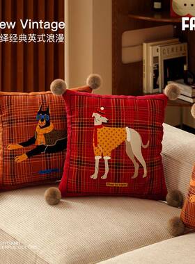 克利弗古风新年色氛客厅围沙发抱枕轻奢新款高红级感靠中B01X0041