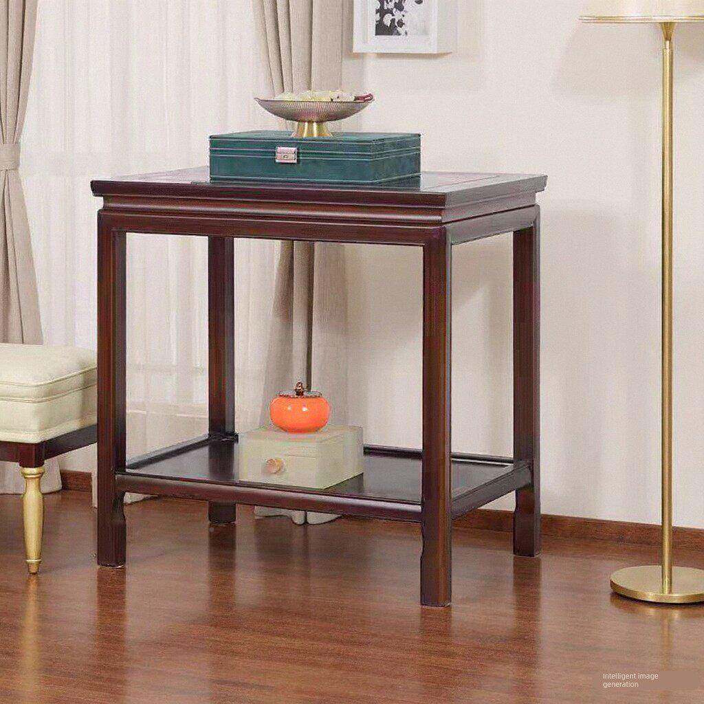 实木景架多层置物架厅中缸式鱼架子奇石底70721座盆阳台可移动客