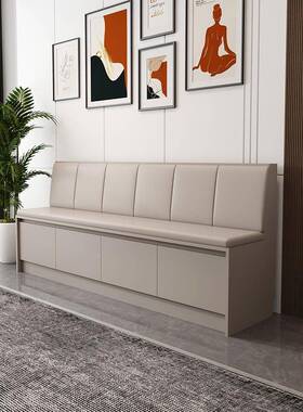 桌卡座沙发软包XPM坐垫定支持制斜面靠墙加厚餐木长条凳收纳实储