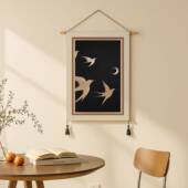 复古装 饰挂画头客厅发背景画鎏金旧梦卧室床白墙沙挂布艺挂帘电表