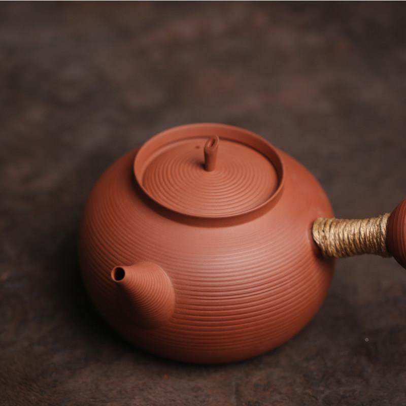 大容量煮原水侧把壶矿煮茶RLV家用加炭热烧明火黑晶炉炉通水用茶