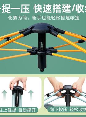 简易帐篷户儿外折叠便携式全XUC自速动开营露野外野餐野营过夜童