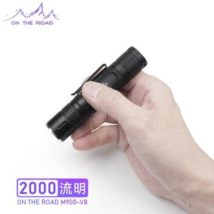 在路上M90手0-V8迷你强光电筒外看M900-V8石玉小手电充电远射户鉴