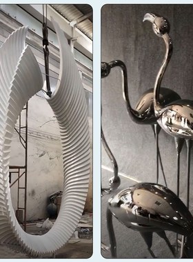 户外大型不锈钢雕塑广场公园金属雕塑城市景M观地标性园林雕塑摆