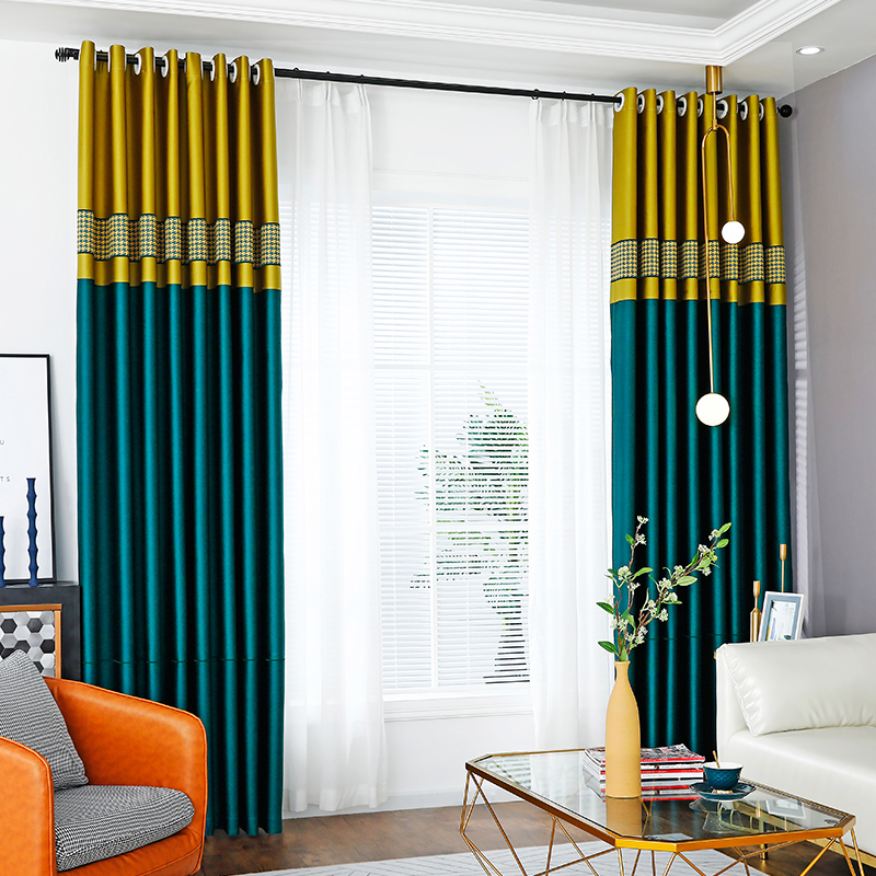 高级感北欧简约窗帘202u1年新款卧室客厅高档大气全遮光轻奢现代