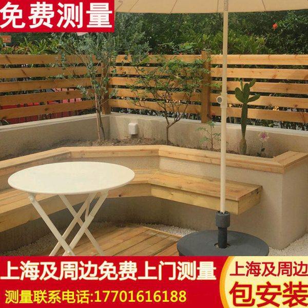 户外防腐木栅栏花园围栏别墅庭院护栏碳化木围墙板栏杆实木栅栏门