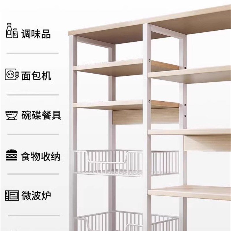 打印机架子落地置物架多层u办公室桌边收纳架多功能书架文件整理