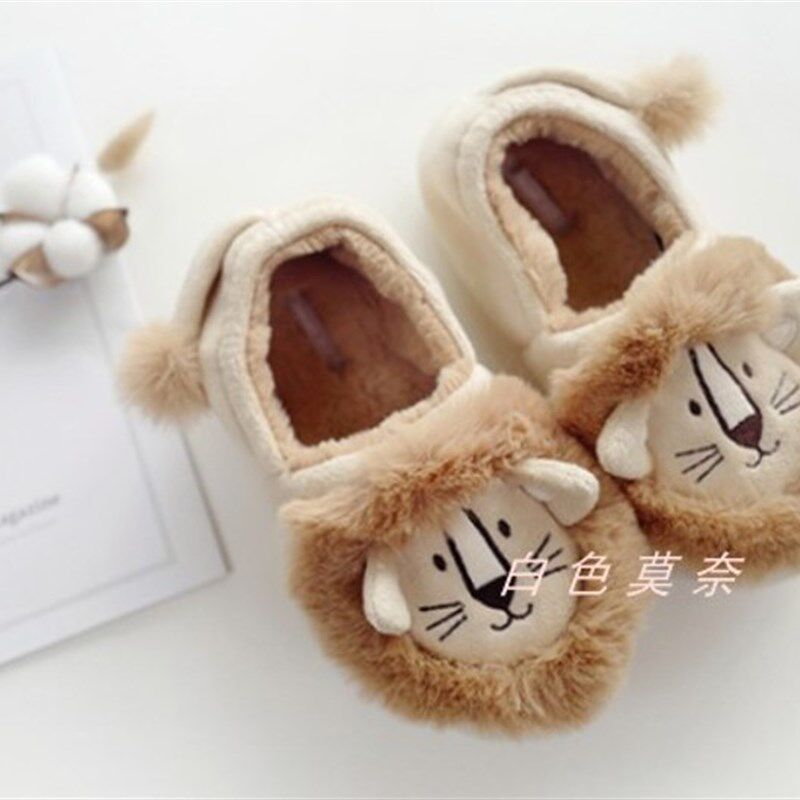 新款可爱卡通室内家居包跟棉拖鞋女冬季加厚保暖防水防滑拖鞋