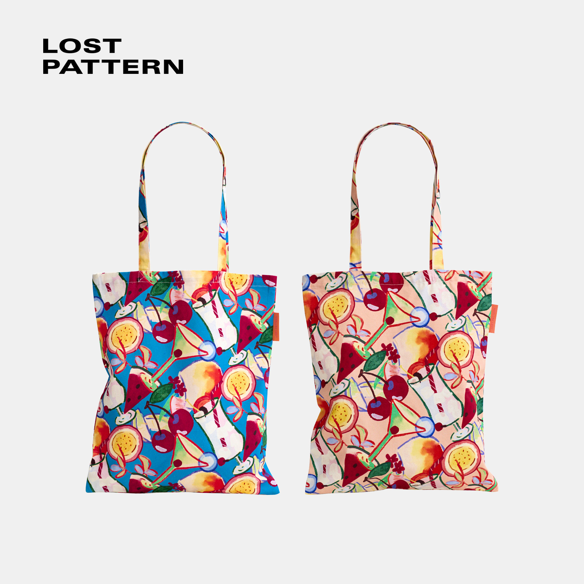 双成记热带鸡尾酒纯棉帆布袋小众设计感单肩包通勤