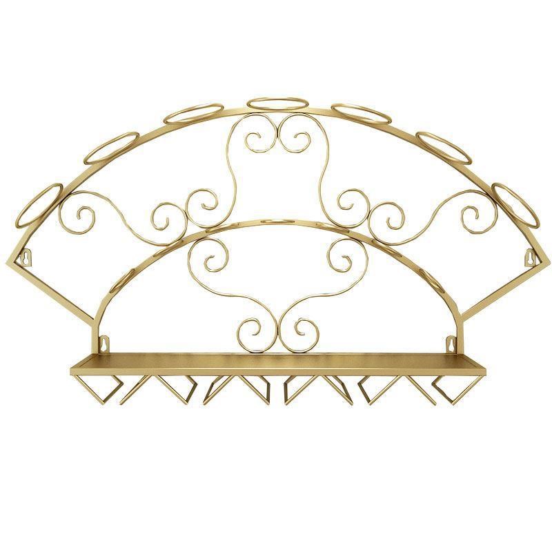 欧式红酒架壁挂装饰葡萄酒柜红吧台置物架挂墙悬挂高脚酒杯架倒挂