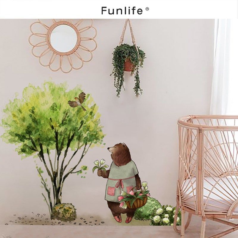 《小森林》卡通墙贴儿童房装饰自粘墙纸宝宝房墙面装饰,家居饰品,软装墙贴,淘宝优惠券,粉丝福利购,淘宝优惠卷