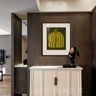 饰画波点南瓜 草间弥生装 聪明 南瓜抽象艺术画办公室玄关挂画竖版