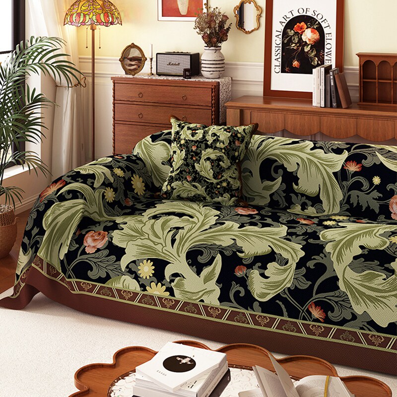 美式沙发盖布夏季高级感全盖防猫爪椅子沙发巾靠背巾2024流行新款