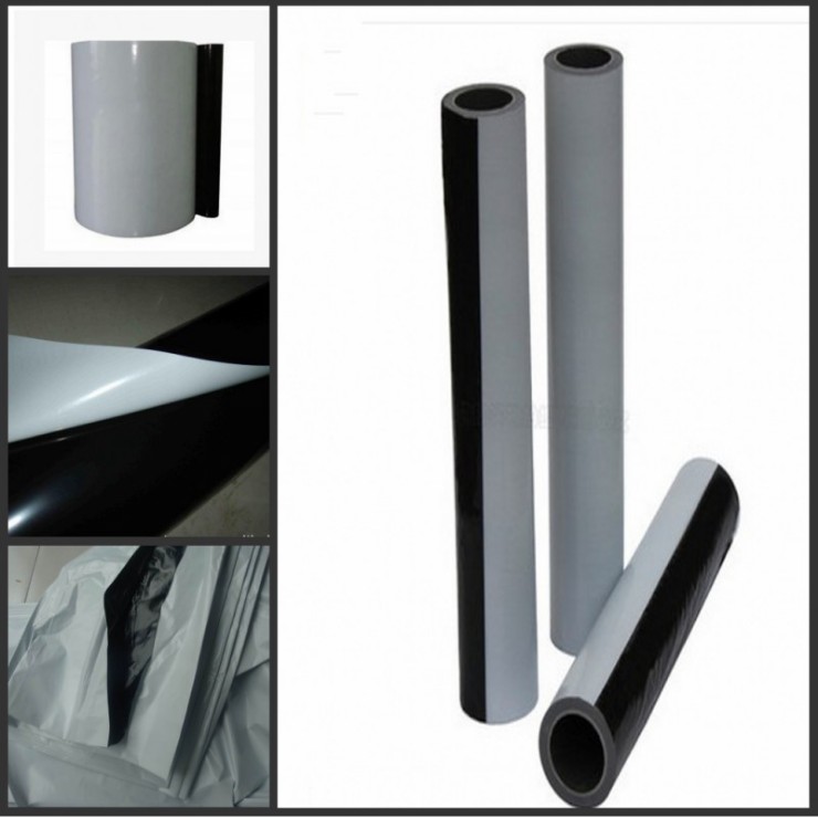 自粘性保护膜黑白PE保护膜不锈钢贴膜铝板膜1.2米宽*100M*5C