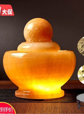 透光流水球圆球转动球石材假山流水喷泉摆件家居装饰客厅开业礼品