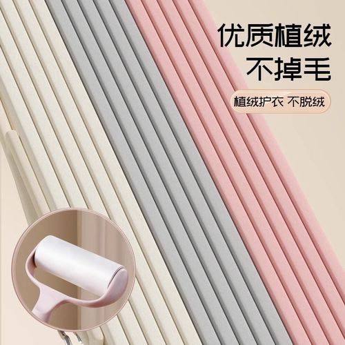 植绒衣架整理师专用防滑肩无痕衣架家用挂衣衣撑衣柜收纳干湿两用