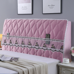 新款加厚床头套床头罩绒布1米8全包床头靠2米简约防尘罩床靠背罩