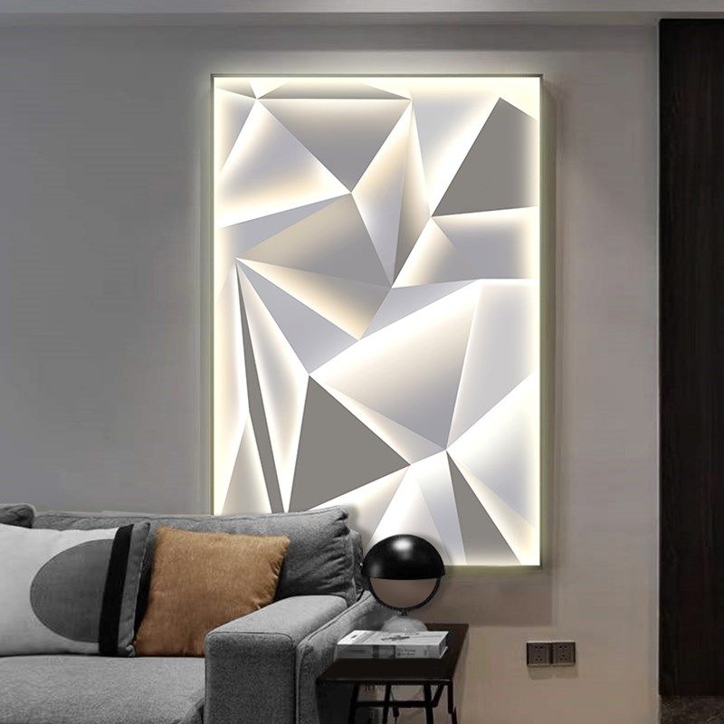 意式极简led灯画客厅装饰画立体感玄关挂画沙发背景墙壁画发光画,家居饰品,现代装饰画,淘宝优惠券,粉丝福利购,淘宝优惠卷