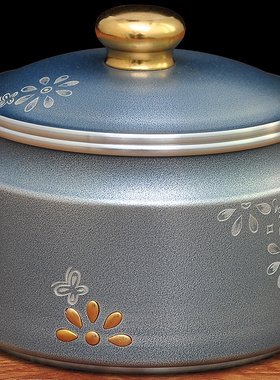 雏菊锡罐纯锡茶叶罐密封罐锡制家用礼盒装定制送同事退休礼品