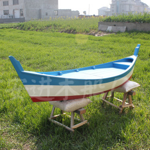 欧式木船装饰木船两头尖活动展览船道具木船小木船工艺船摆件模型