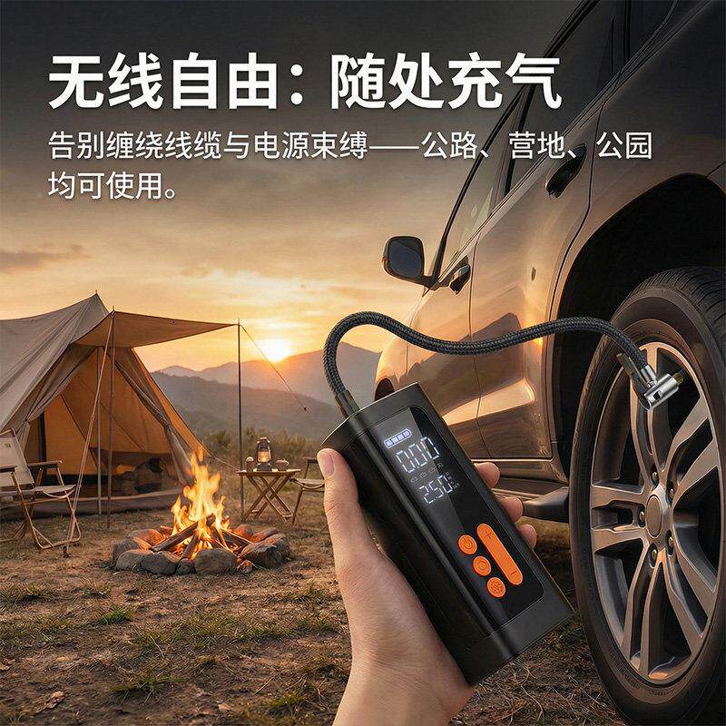 车载充气泵汽车用电动打ST-VC035气筒带轮线测压无便携式胎轿自行