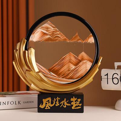 汉23082301美起风生水流沙画 画沙漏居摆件轻奢高档贝家客厅办公