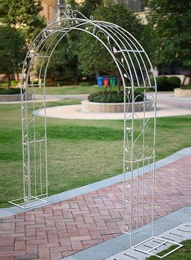 铁00144铁饰门艺拱爬藤花架户外庭月院季牵引攀爬架花园国庆拱形